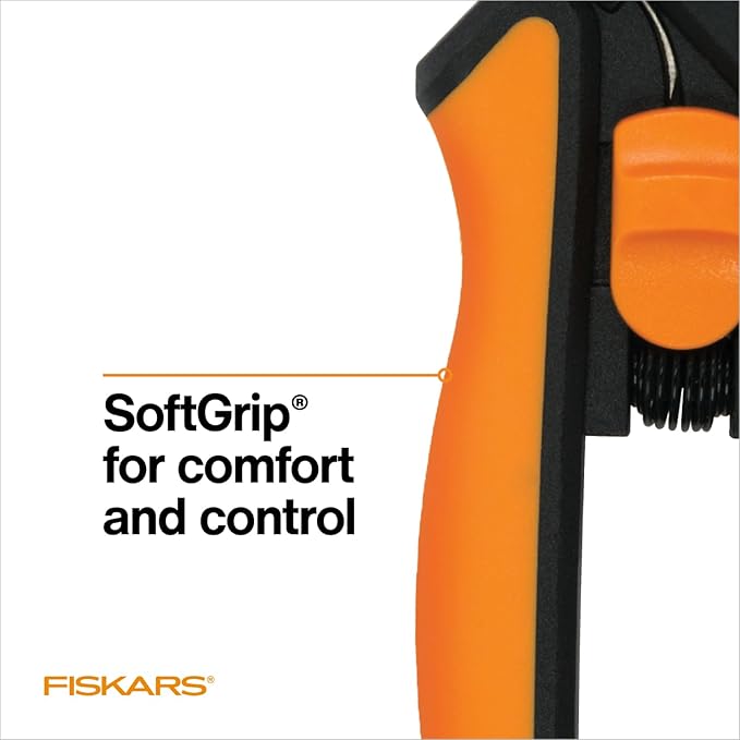 Fiskars Micro-Tip Pruning Snips - 6" Garden Shears with Sheath and Comfort Grip - Sharp Steel Blades - Quality Pruning Shears for Plants in Grow Tents and Hydroponics - Garden Tools-PawvioPets
