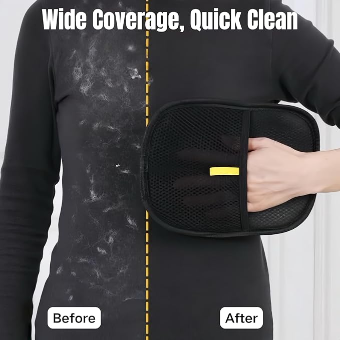 2PCS Pet Hair Removal Glove, 2025 Pet Hair Remover Electrostatic Gloves Washable Reusable Grooming Tool for Cats & Dogs Furniture Bed Sheets Couch Clothes Carpet Car Seat-PawvioPets