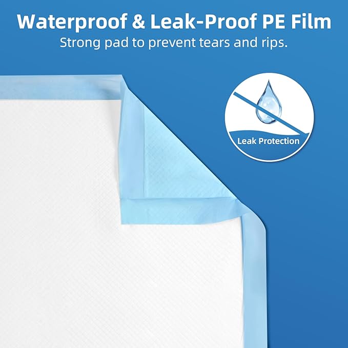 100 Count Extra Large Chucks 36"x36" Thicken Elderly Adults Incontinence Bed Pads Disposable, Heavy Duty Absorbency Underpads Waterproof, XXL Extra Large Puppy Pee Training Pad-PawvioPets