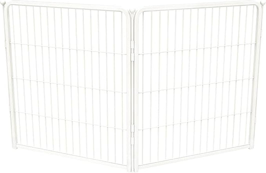 FXW Homeplus Unleashed Indoor Dog Playpen - Stress-Free and Safe Play, Heavy Duty 32 Inch 2 Wire Panels Dog Pen for Puppy and Small Dogs, White│Patented-PawvioPets
