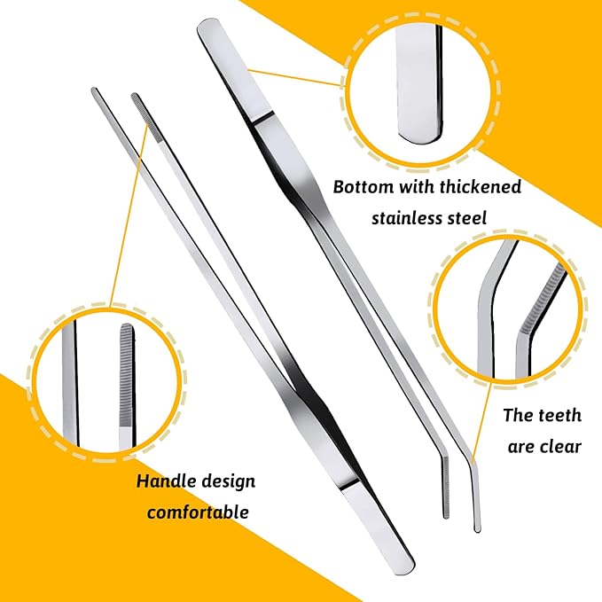 Fish Tank Cleaning Tools, 8 in 1 Aquarium Feeder Tools Kit, Aquarium Plants Cleaner, Stainless Steel Feeding-PawvioPets