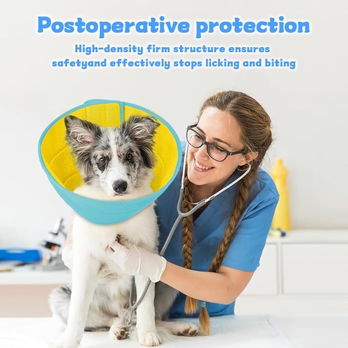 Dog Cone Soft Recovery Collars & Cones After Surgery for Medium Large Dogs, Comfy Ecollars to Stop Licking, Adjustable, Dog Ecollars for Recovery Fabric: Soft Comfort, Ecollars of Shame Alternatives-PawvioPets