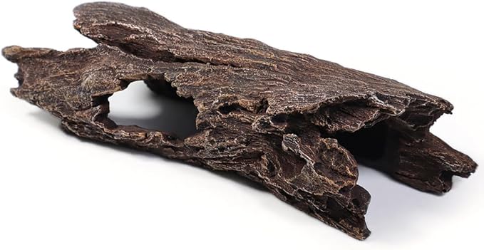 Fish Tank Decorations - Large Aquarium Decorations Air Bubbler Tree Fish House for Betta Hideout Caves Buddha Decor Temple Ruins Arched Betta Fish Accessories Reptile House Shelter Decor (Wood A-M)-PawvioPets