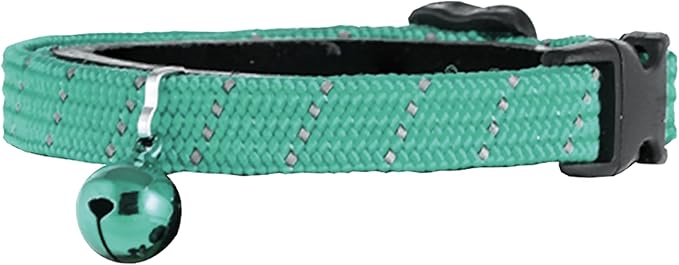 BirdsBeSafe® Break Away Cat Collar with Bell, Reflective Thread for Night Visibility, Comfortable Elastic Stretch Cat Collar to Protect Cat from Getting Stuck in The Garden.-PawvioPets
