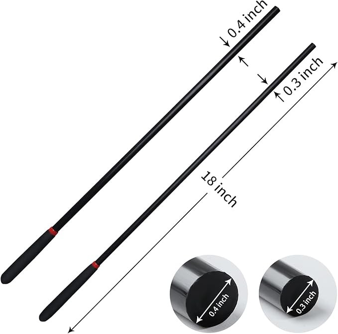 18-inch Horse Riding Crop 2-Piece Set, Black-PawvioPets