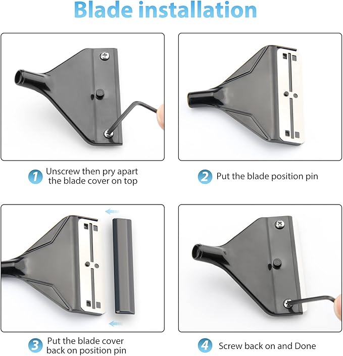 Algae Scraper for Glass Aquariums, Fish Tank Cleaner, Aquarium Algae Scrapers with 10 Stainless Steel Blades.-PawvioPets