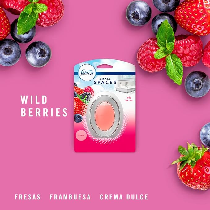 Febreze Small Spaces Air Freshener, Wild Berries, Odor Fighter for Strong Odors (1 Count)-PawvioPets