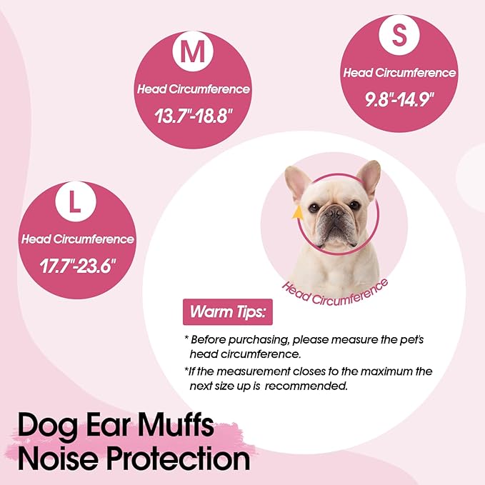 Dog Calming Hoodie, Dog Ear Muffs Noise Protection & Anxiety Relief, No Shake Ear Wraps for Dogs Quiet Ears Cover Headband for Fireworks Grooming Swimming Bathing Force Drying-PawvioPets