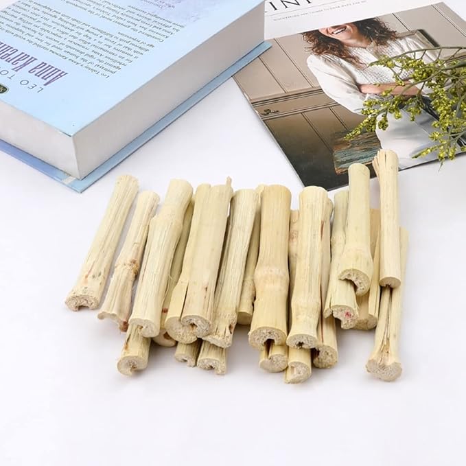 300g Snacks Sweet Bamboo Chew Toy for Rabbits Chew Sticks for Hamster Chinchilla Guinea Pig,Molar Treats Snack for Small Animals-PawvioPets
