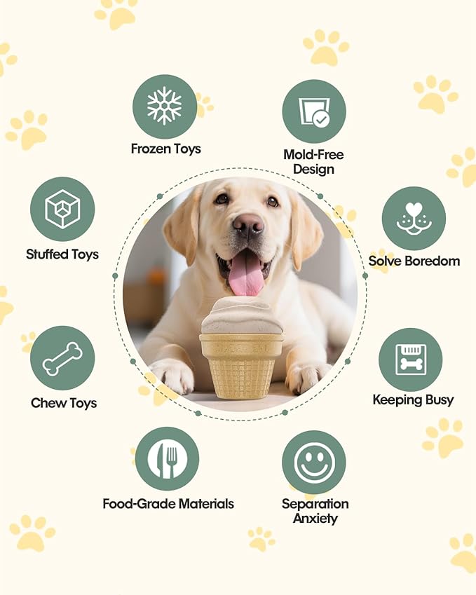 Dog Frozen Treat Toy, Long-Lasting Interactive Dog Toys to Keep Them Busy, Fillable & Freezable Birthday Gifts, Enrichment Toys for Puppy-PawvioPets