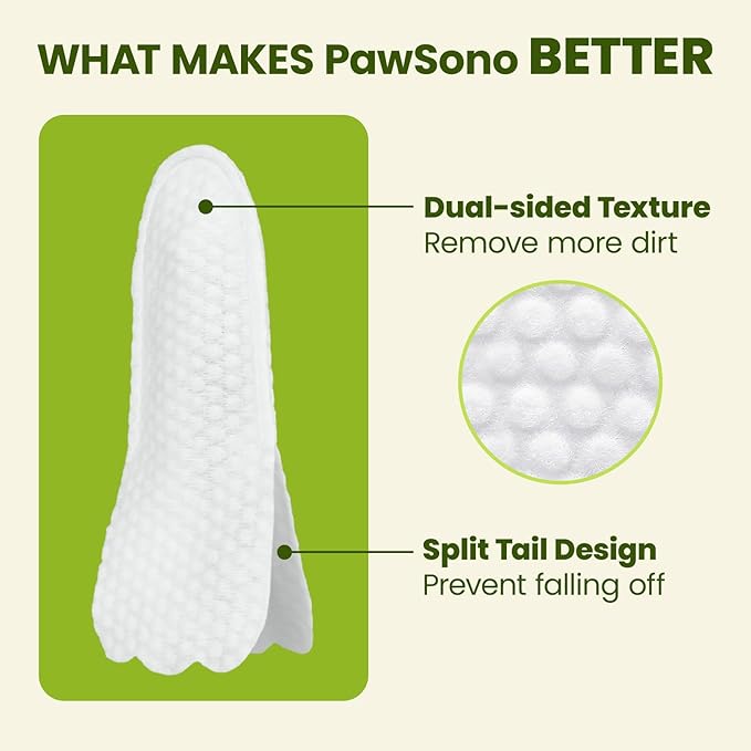 Dog Ear Finger Wipes for Dogs & Cats, 150 Count-PawvioPets