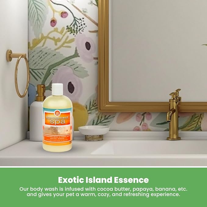 Best Shot Scentament Spa Seasonal Facial & Body Wash, Exotic Island, 16 oz-PawvioPets