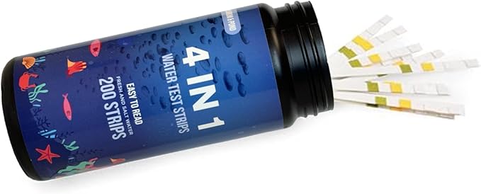 200 Aquarium Water Test Strips - For Fish Tank or Pond - Best Budget Aquarium Water Test On Amazon! - High Accuracy - Tests for Nitrate, Nitrite, PH, and Water Hardness - Veteran Owned Company!-PawvioPets