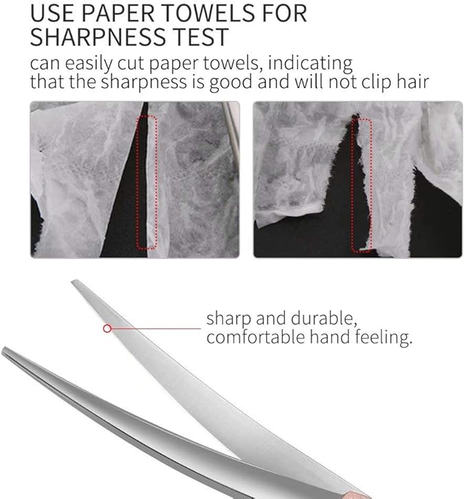 Fenice Peak Professional Curved Dog Grooming Scissors 7.5'' Rose Gold 440C Stainless Steel Pet Cutting Shears Safety Trimming Shearing for Dogs Cats-PawvioPets