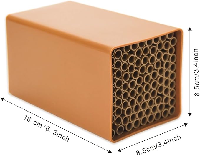 1 Set Cardboard Bee House Nesting Tubes - 6" Long X 5/16" Diameter Tube for Mason Solitary Bees - for Filling Insect Hotels and Bug Houses-PawvioPets