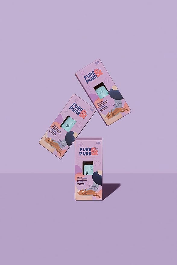 Furr&Purr Cat Brush, Made in the USA, Face Massager, Face Scratcher, Calming Care Comb for Cats, Indoor Cats (1-Pack)-PawvioPets