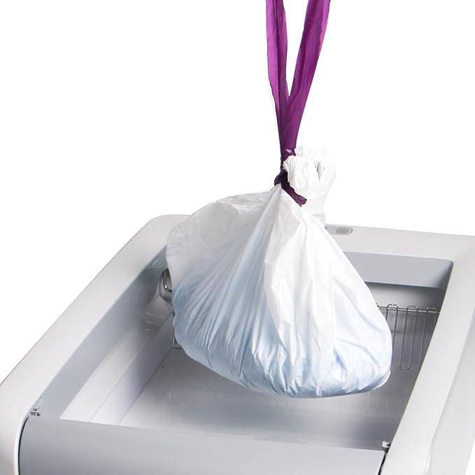 12 Count Litter Box Liners, Waste Bags Compatible with Pet-safe ScoopFree Self-Cleaning Litter Box Tray, Drawstring Litter Bags for Reusable Tray, Pre-Separated (38"L x 14.5"W x 7.8"H)-PawvioPets