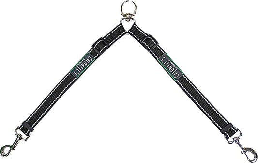 Caldwell's Pet Supply Co. Leash Coupler, Two Dog Leash Splitter to Split Leashes for Walking 2 Dogs, Tangle Free Double Dog Leashes Connector, Adjustable Attachment for Medium or Large Dogs-PawvioPets