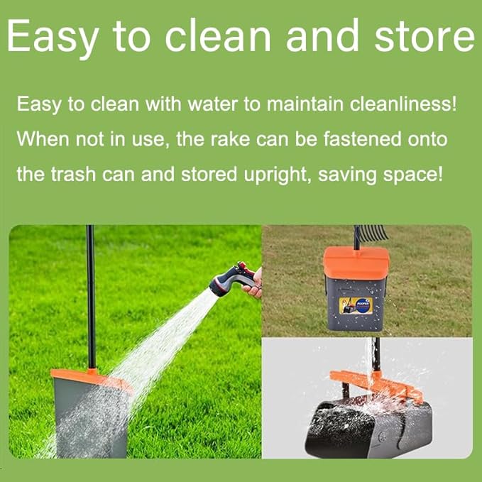 Dog Pooper Scooper with Rotating Bucket & Rake – 46” Adjustable Long Handle Includes 85 Waste Bags – Heavy Duty Poop Scooper for Large Medium & Small Dogs – Yard Lawn Gravel & Dirt Cleanup-PawvioPets