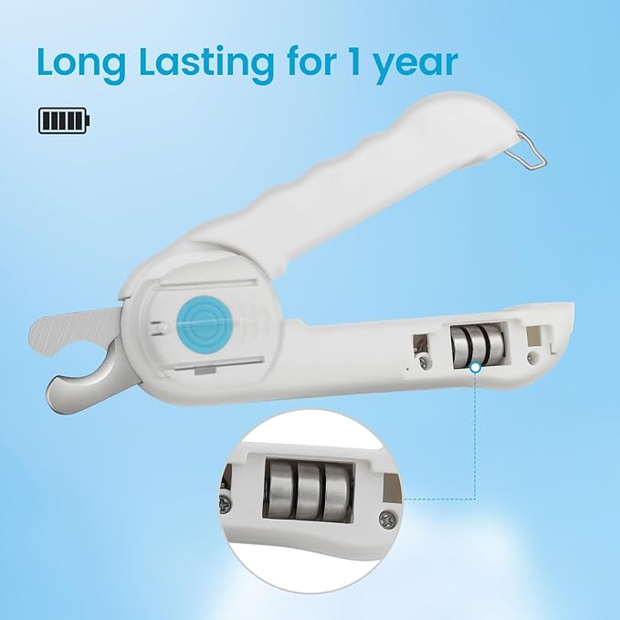 Cat Dog Pet Nail Clippers with Light, Llluminates Cat Dog Nails or Bloodline,Safety Pet Nail Clipper for Dogs, Cats, Rabbits Sharp No Nail Splitting-PawvioPets