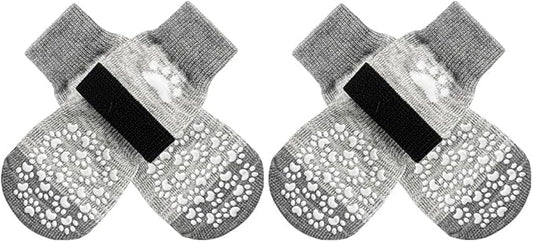 EXPAWLORER Anti Slip Dog Socks to Prevent Licking Paws, Dog Shoes for Hot Pavement, Dog Booties for Small Medium Large Senior Dogs, Traction Control Boots & Paw Protectors for Hardwood Floors-PawvioPets