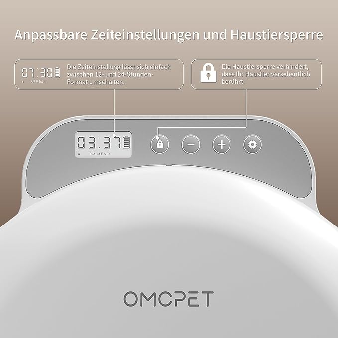 Automatic Cat Feeder Wet Food, Whisker-Friendly Automatic Cat Food Dispenser True 4-Meal Design with Locking Lid, Smart Timer Feeder for Wet Cat/Dog ，2-Ice Packs, Easy to Clean (White-1)-PawvioPets