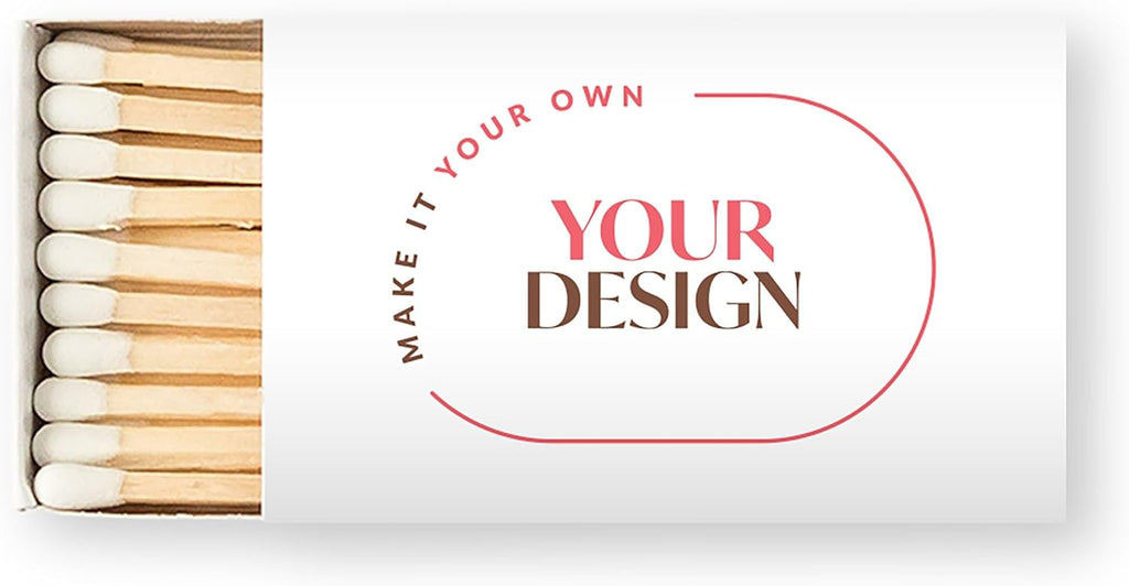 Weddingstar Matchboxes Stickers for Wedding or Event - Upload Your Own Design - Pack of 50 Navy