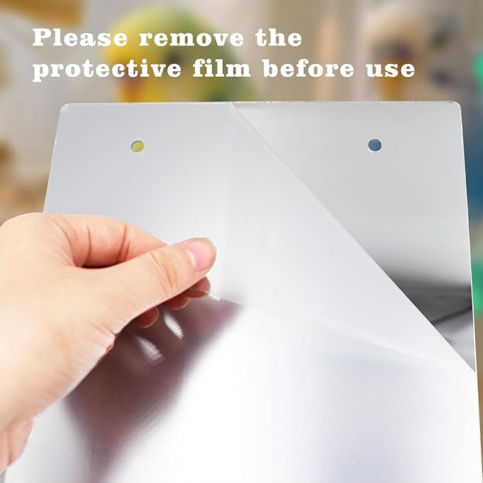 Bird Mirror Toy with Perch Stand, Parrot Parakeet Mirror with Bird Swing Bell Toys, Bird Cage Accessories, Suitable for Parakeet Cockatiel Conure Lovebirds - 7.9 × 6.3 Inch-PawvioPets