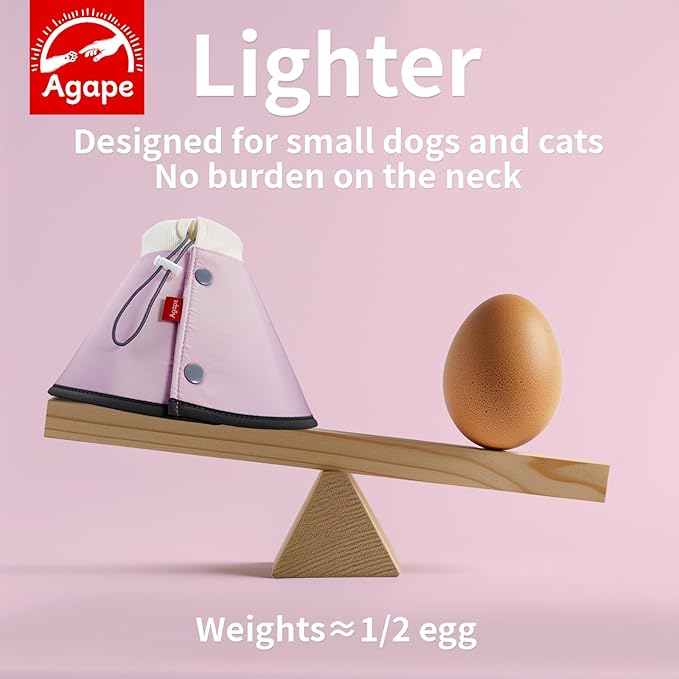 Agape Soft Cone for Cats & Small Dogs, Comfy Pet Cone to Stop Licking, Adjustable Cat E Collar Alternative After Surgery, Protective Elizabethan Collar for Pup & Kitty, Water Repellent Recovery Cone-PawvioPets