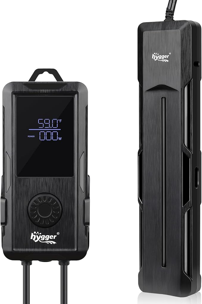 hygger Aquarium Heater 500W/800W/1000W,Fish Tank Heater with Danger Warning Automatically Stops Heating System and Digital LED Controller,for Freshwater or Saltwater 60-135 Gallon Tank-PawvioPets