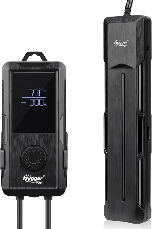 hygger Aquarium Heater 500W/800W/1000W,Fish Tank Heater with Danger Warning Automatically Stops Heating System and Digital LED Controller,for Freshwater or Saltwater 110-240 Gallon Tank-PawvioPets