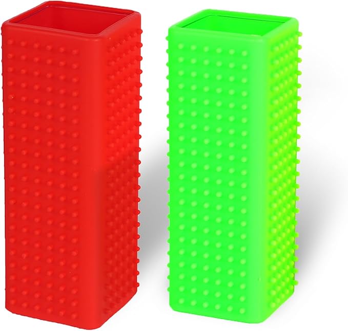 2pcs Pet Dog Cat Hair Remover, Pet Hair Removal Tool, Hollow Cleaner Brush for car，Interior, Furniture, Sofa (red and green)-PawvioPets