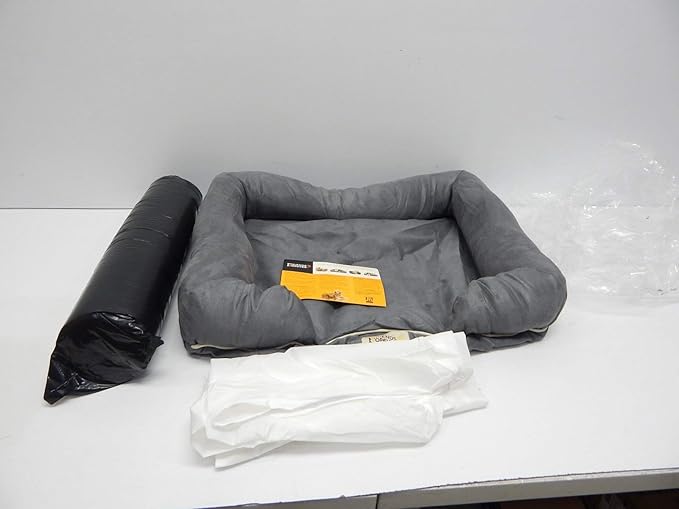 Friends Forever Orthopedic Dog Bed, Memory Foam Pet Sofa, Calming Dog Couch, Water Resistant Pet Bed, Washable Cover, Non-Slip Bottom, Chester, Grey, 25" x 20" x 5.5"-PawvioPets