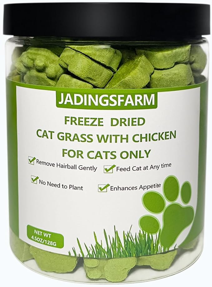 Cat Grass for Indoor Cat, 4.5 oz Cat Grass Teething Sticks, Natural Cat Dental Care Treat, Edible Snack for Teeth Cleaning and Hairball Removal-PawvioPets