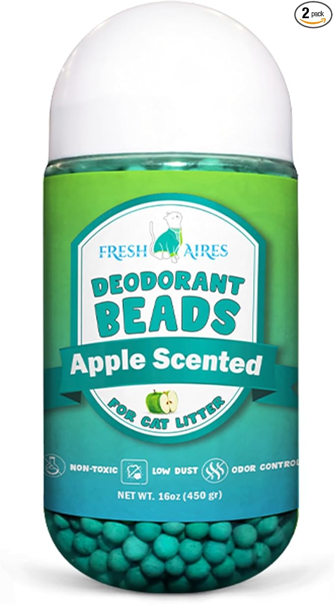 Deodorant Beads - Area Deodorizer for Cat Litter Boxes, Low-Dust, Non-Toxic, Superior Odor Control, Pet-Safe, Cleaner Air-PawvioPets