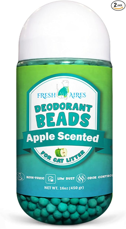Deodorant Beads - Area Deodorizer for Cat Litter Boxes, Low-Dust, Non-Toxic, Superior Odor Control, Pet-Safe, Cleaner Air-PawvioPets