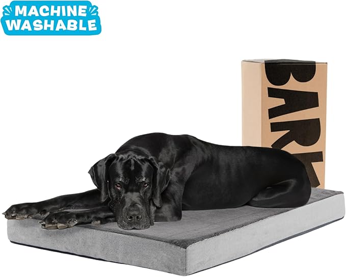 Barkbox Orthopedic Dog Bed with Memory Foam, Premium Comfort for Dogs and Puppies, Dog Bed for Joint Relief and Restful Sleep, Durable and Easy to Clean - Grey, XXL-PawvioPets