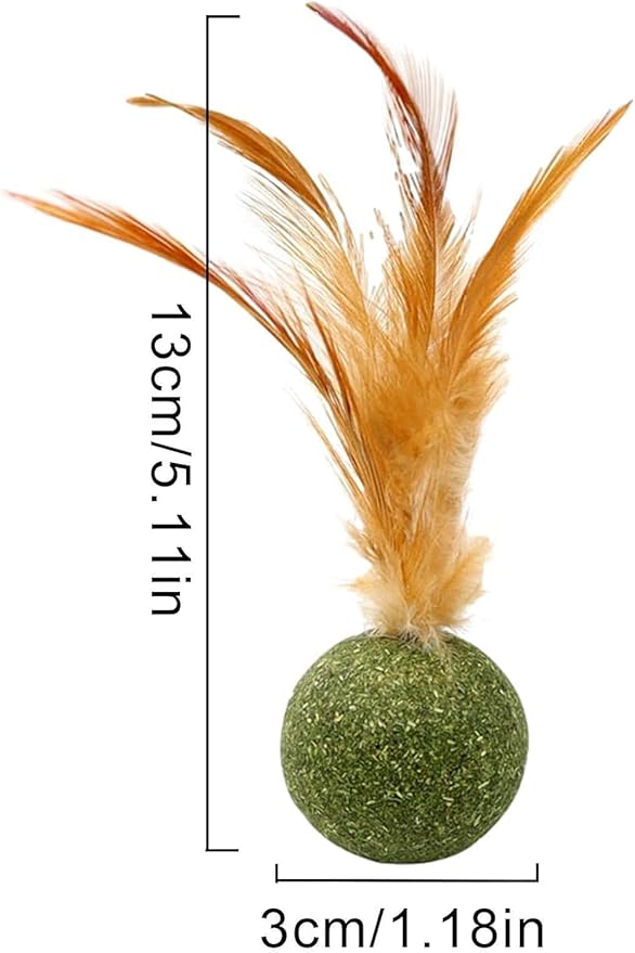 5 Pieces of Catnip Toys Ideal Catnip Ball to Stimulate Cat Exercising and Interacting Toys for Cats-PawvioPets