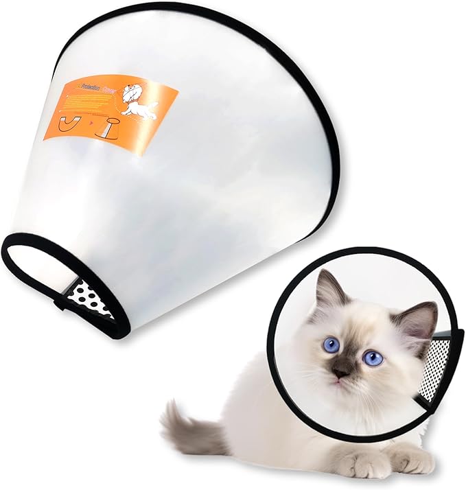 Adjustable Dog Cone Collar After Surgery Soft Cone of Shame Alternatives for Dog Cat Puppy Plastic Elizabethan Collar for Dogs from Licking Biting Scratching Wounds(M,Neck:9.0-10.6in)-PawvioPets