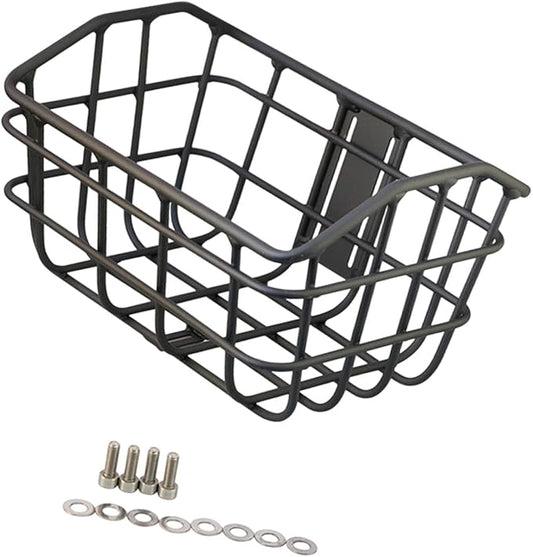 Basket Black Front Sturdy Construction Aluminum Alloy Large Capacity Accessories Cargo Container for Pet Transport-PawvioPets
