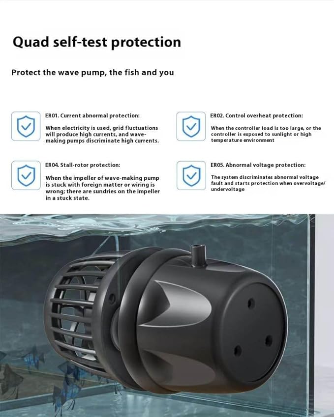 Aquarium Wave Maker Pump (DMP30) – Submersible Powerhead for Saltwater Marine Reef Tanks, Smart Controller & Bluetooth App Control-PawvioPets