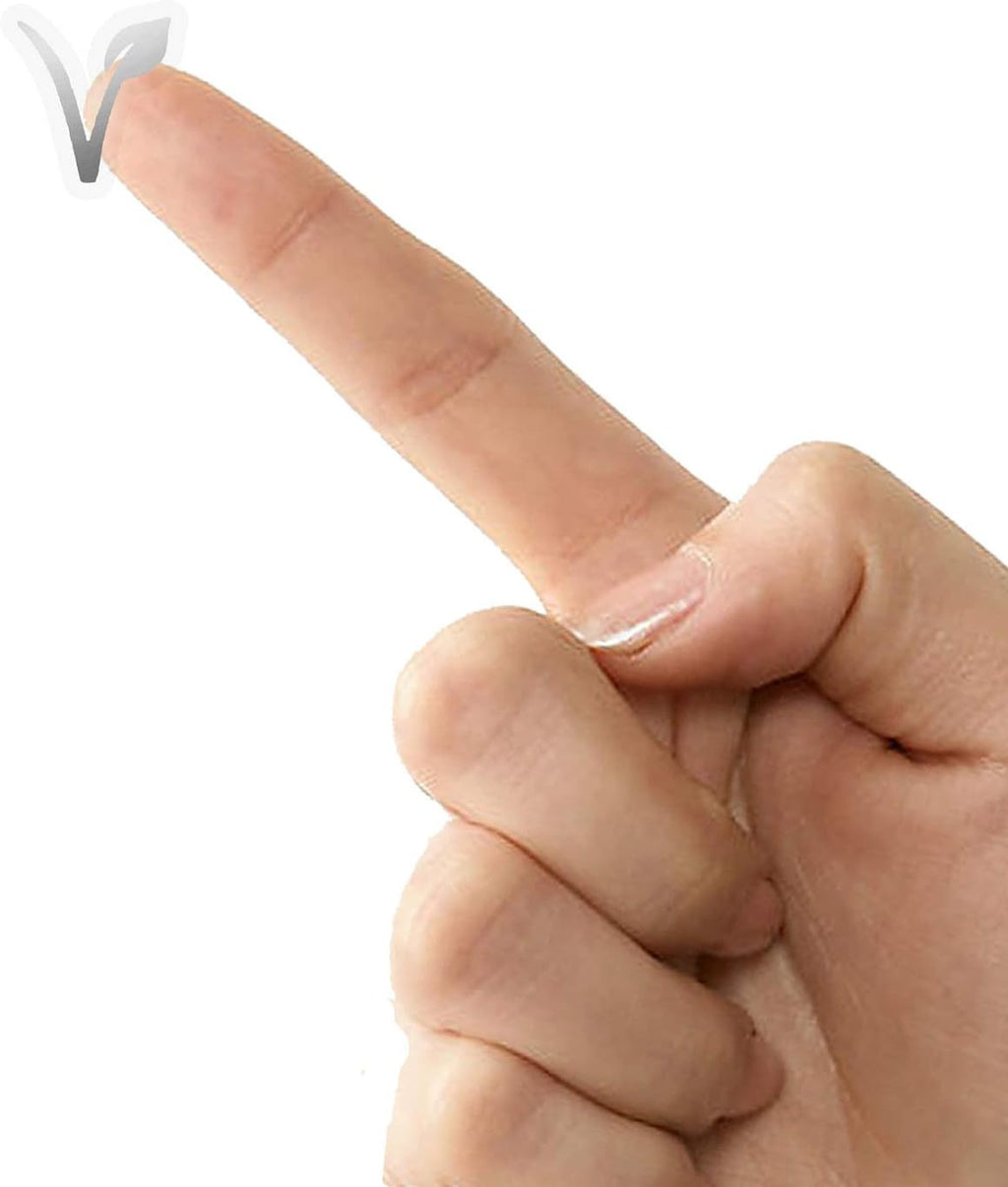 50 Wedding Meal Stickers - Food Identifier & Menu Choice Place Cards for Party Seating - Meal Option Indicator (Silver, Vegan)