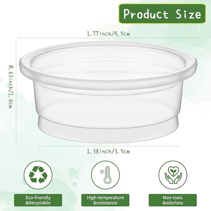 EBOOT 500 Pcs Gecko Food and Water Cups Small Plastic Feeder Cups Reptiles Accessories Reptile Water Bowl Gecko Food Cups Reptile Feeding Bowls for Gecko Lizards Tarantula and Other Small Pets (0.5oz)-PawvioPets