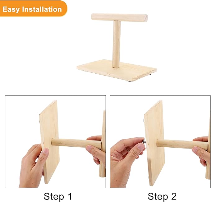 Bird Perch Stand, Bird Training Portable Tabletop Platform, Parrot Bird Cage Toy Gym Accessories for Parakeets Cockatiels, Conures, Macaws, Finches Lovebirds-PawvioPets