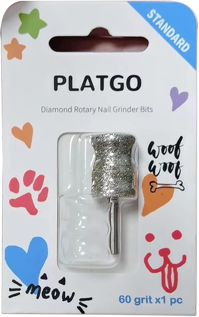 Diamond Dremel Dog Nail Grinder Attachment, Diamond Rotory Bit for Dogs&Pets Nail Care, 1/8'' Pet Nail Grinder Wheel Work with Dremel Sanding Drums for Animals Nail Care & Home Grinder Tools, FlashA-PawvioPets