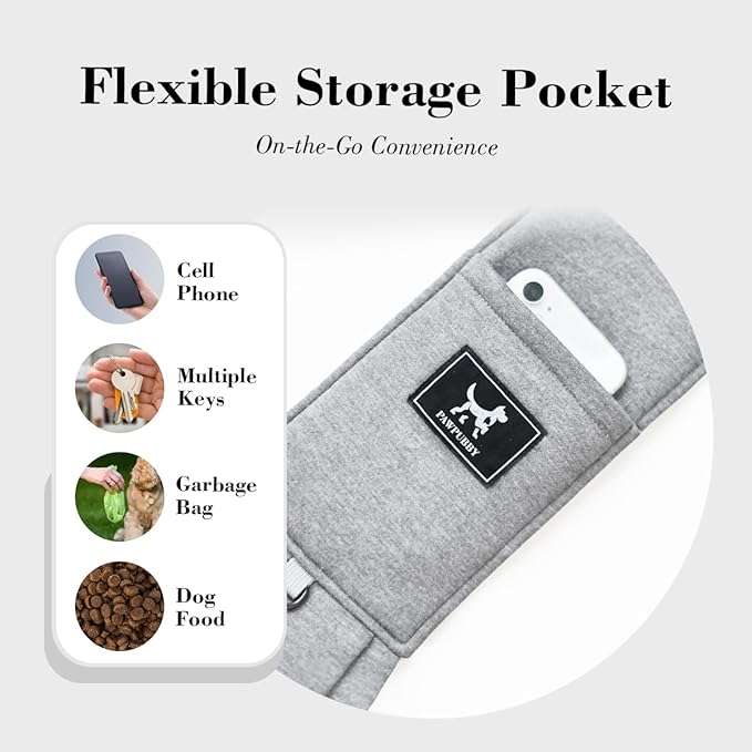 Dog & Cat Carrier Sling, Adjustable Soft Padded Shoulder Puppy Carrier, Hands-Free Dog Carrier Bag with Double Safety Buckles Premium Material for Outdoor Travel (Light Gray, M)-PawvioPets