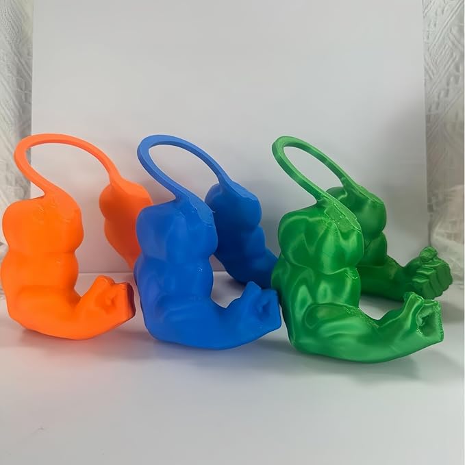 Funny Cat Muscle Arm, 3D Print Cat Neck Arm with Muscles, Funny Pet Prop Boom Arm, for Kitten Birthday Party Supplies(Green)-PawvioPets