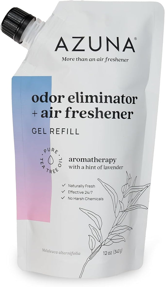 Azuna Air Freshener & Odor Eliminator Gel Refill Pouch - Aromatherapy, 12 oz-PawvioPets