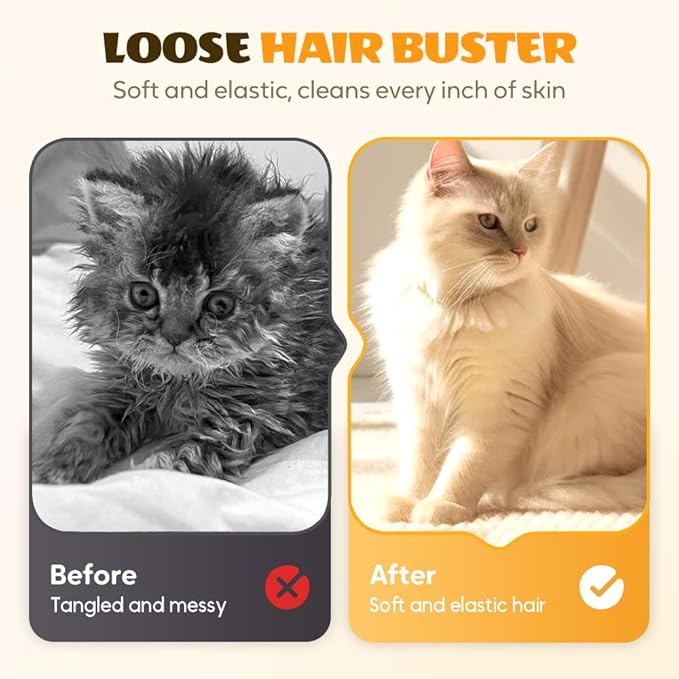 All-in-One Grooming Mist Glove for Pets, Upgrade Efficient Pet Hair Remover Gloves Grooming Spray Comb, Gentle Deshedding Efficient for Dogs & Cats (Blue)-PawvioPets