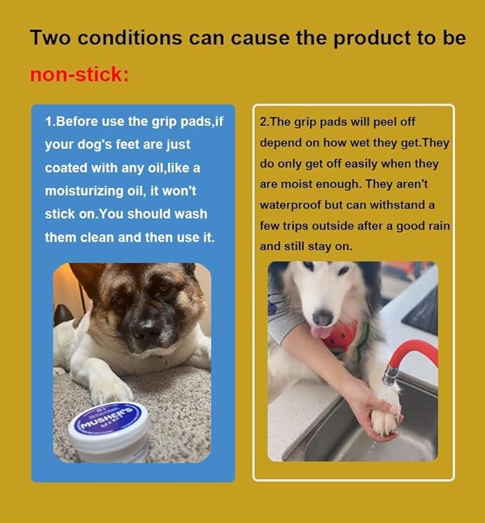 Dog Paw Pads Anti-Slip Grips,Dog Paw Protectors for Senior Dogs on Hot Pavement,Provides Traction to Keep Them from Slipping on Smooth Floors 12 sets-48 Pads Black XXL-PawvioPets